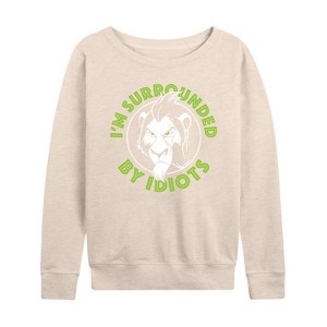 Women's - Disney - Scar Lightweight French Terry Wide Neck Long Sleeve Shirt - 1 of 4