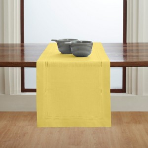 Solino Home Linen Double Hemstitch Table Runner - 1 of 4