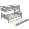 LOVMOR Twin over Full Bunk Bed with Ladder, Twin Size Trundle, Safety Guardrail - 4 of 4