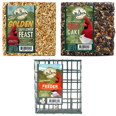 Home & Garden 5.0" Small Cakes & Cage Starter S/3 No Mess Never Melt Bird Feed Mr Bird  -  Bird And Wildlife Food