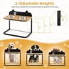 Tangkula Elevated Dog Bowls 3 Adjustable Heights with 2 Stainless Steel Food Water Bowls - 4 of 4