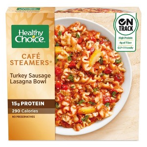 Healthy Choice Frozen Cafe Steamers Turkey Sausage Lasagna Bowl - 10oz - 1 of 4