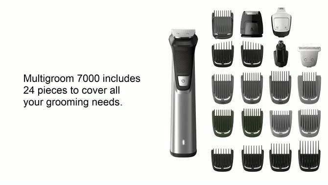Philips Norelco Multigroom Series 7000 Men's Rechargeable Trimmer, 2 of 11, play video