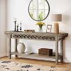 Tribesigns 70.8" Solid Wood Long Console Table, Farmhouse Couch Table with Storage, Narrow Sofa Table for Living Room Entryway Hallway - 4 of 4