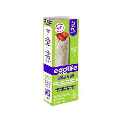 egglife Grab & Go Roasted Garlic & Herb Pepperoni & Cream Cheese - 3.2oz
