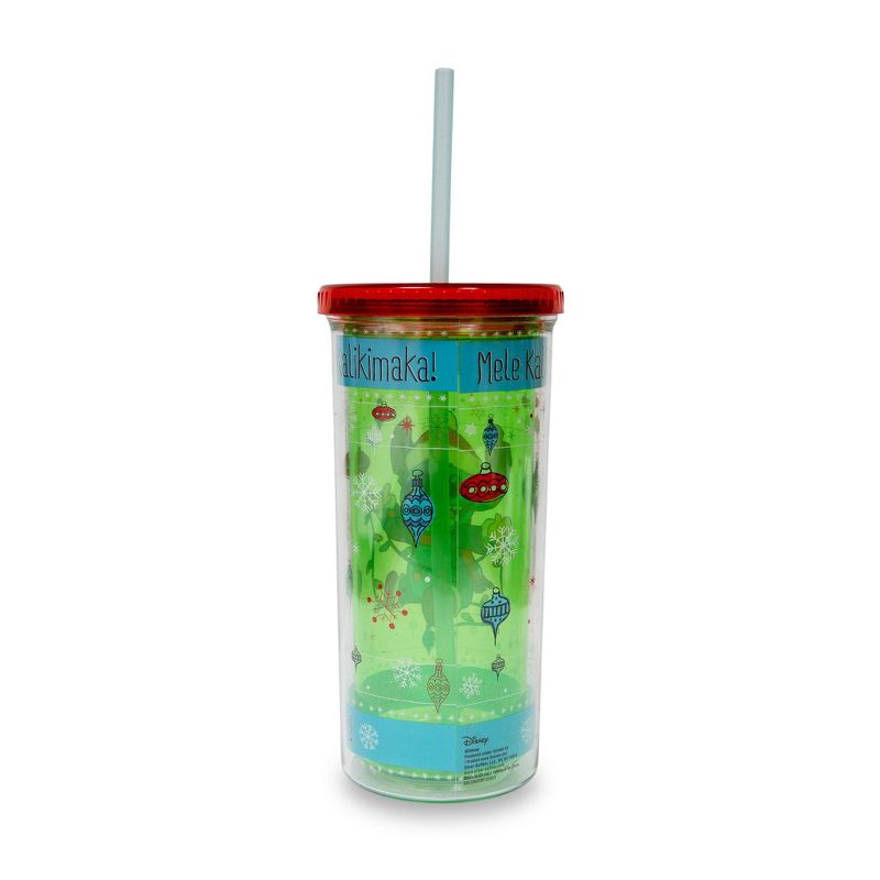 Silver Buffalo Disney Lilo & Stitch Holiday Lights Carnival Cup With Lid And Straw | Holds 20 Ounces, 2 of 7