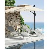 WhizMaz Outdoor Chaise Lounge Set of 3 - Pool & Beach Recliner Chairs with Side Table for Deck, Balcony, Lawn, Patio - 3 of 4