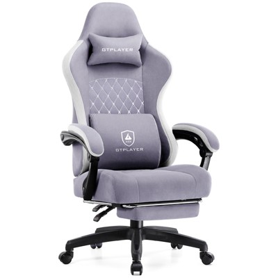 GTPLAYER Gaming Chair, Computer Office Chair with Pocket Spring Cushion, Linkage Armrests and Footrest