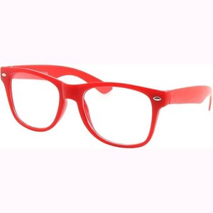 Kids Size Color Glasses Clear Lens Nerd Geek Costume Fake Children's (Ages 3-10), Red - 1 of 1