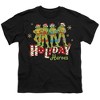 Teenage Mutant Ninja Turtles Holiday Heroes Christmas Shine Kids T Shirt For Youth, Black - 2 of 4