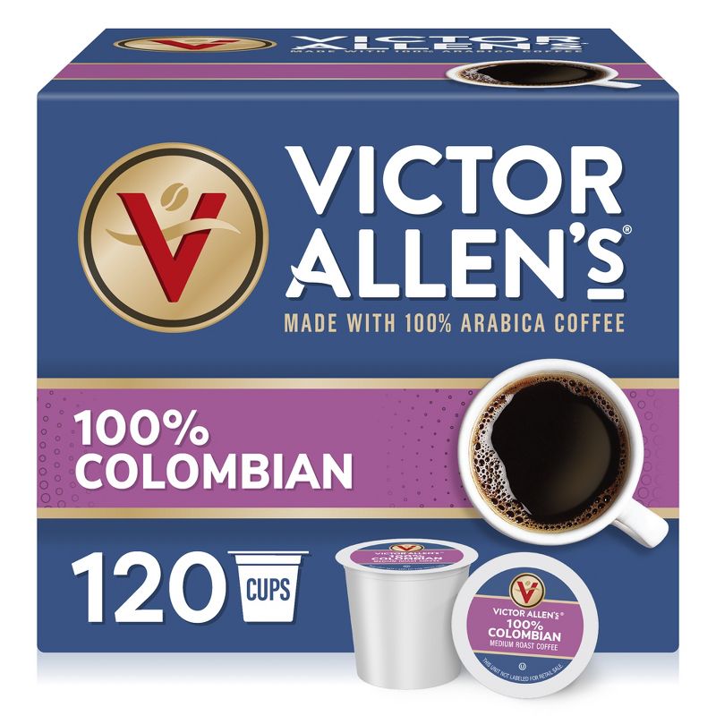 Victor Allen's Coffee 100% Colombian Single Serve Coffee Pods, 120 Ct, 1 of 13