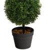 3' Indoor/Outdoor Boxwood Triple Ball Topiary Artificial Tree - Nearly Natural: Faux Foliage, No Assembly Required - 4 of 4