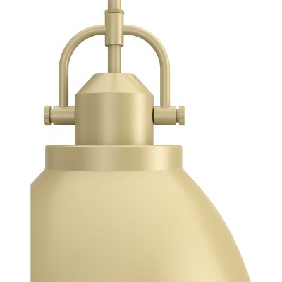 Bridgemoor Modern Brass 2-Light Industrial Pendant with Clear Glass
