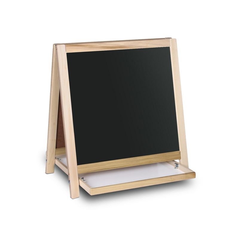 Crestline Products Magnetic Table Top Easel White Dry Erase/Black Chalkboard, 19.5"H x 18"W, 3 of 5