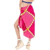LA LEELA Women's Summer Bikini Wraps Beach Wrap Sarong Cover up Skirt Bathing suit Swimsuit Cover Ups for Swimwear Women One Size Red, Tie Dye Design - 4 of 4