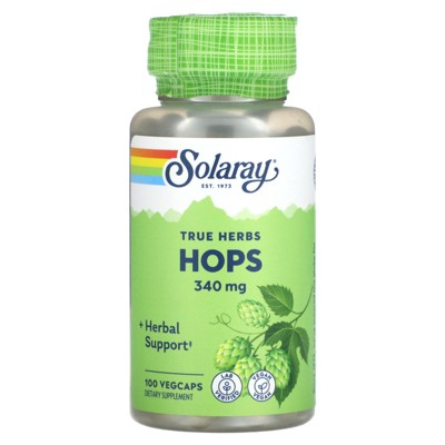 Solaray True Herbs, HOPS, 340 mg, 100 Vegcaps