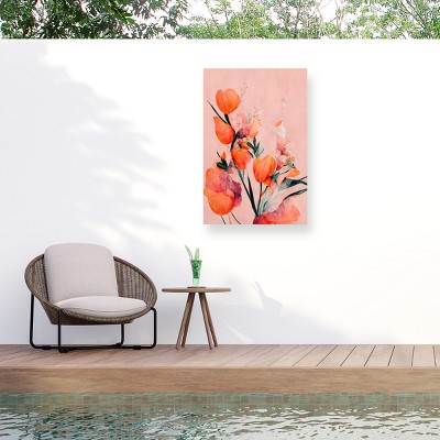 Trademark Fine Art - Treechild Orange Tulips Matted Framed Art