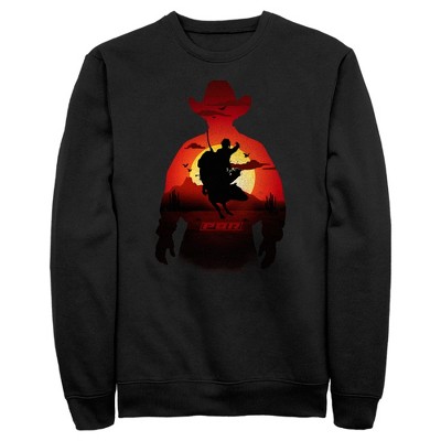Men's Professional Bull Riders Sunset Cowboy Silhouette Sweatshirt ...