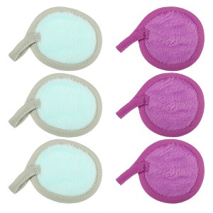 Unique Bargains Facial Soft Flannel Pads Makeup Remover Pads 6 Pcs - 1 of 4