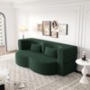 KTMBDW Convertible Folding Sofa Bed Sleeper Couch, Teddy Fabric Foam-Filled Upholstered Loveseat w/2 Pillows for Living Room - 2 of 4