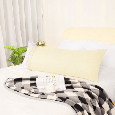 1 Pc 20"x48" 1800 Series Soft Brushed Microfiber Pillowcase Beige - PiccoCasa