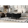 ACEPANO 47.2 in. W Modern Rectangle Coffee Table with Four Drawers & Two Side Hidden Storage Compartments For Living Room-Black - 2 of 4