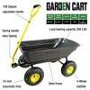 JANSNO Foldable Garden Dump Cart with Steel Frame & 10-Inch Pneumatic Wheels, Heavy-Duty Wheelbarrow for Lawn & Outdoor - 4 of 4