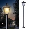 LamQee 1-Light 63 inch LED Solar Post Light Complete Solar Powered Outdoor Post Light Floor Lamp Exterior Garden Lights for Pathway Patio - 2 of 4
