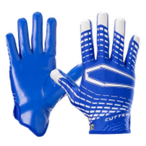 Cutters Adult Rev Pro 5.0 Football Receiver Gloves - Royal - S (Small)
