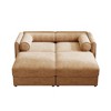 75.5" Chenille Modular Sectional Sofa Bed with Cylindrical Cushios and Storage Seat for Small Living Room - 3 of 4