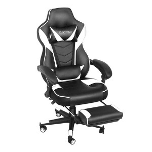 ELECWISH Racing Style High Back Computer Chair with Footrest Headrest and Lumbar Support - 1 of 4