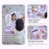 Teamson Kids Heart Glow Wooden Vanity Set with LED Lights Mirror & Stool - 2 of 4