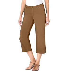 Woman Within Plus Size Capri Stretch Denim Jean - 1 of 4