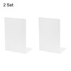 Unique Bargains Stationery Desktop Office Metal L-Shaped Desk Organizer Bookends 2 Set - image 4 of 4