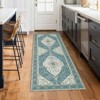 Coucheta Washable Boho Traditional Area Rug, Vintage Print, Foldable Non-Shedding Low Pile Non-Slip Carpet for Living Room, Bedroom, Dining Room - 3 of 4