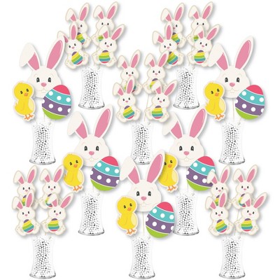 Big Dot of Happiness Hippity Hoppity - Easter Bunny Party Centerpiece Sticks - Showstopper Table Toppers - 35 Pieces