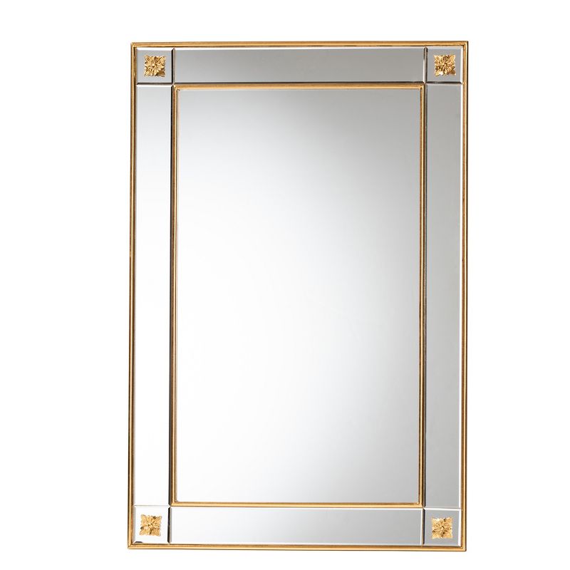 Baxton Studio Iara Modern Glam and Luxe Antique Goldleaf Finished Wood Accent Wall Mirror, 2 of 6