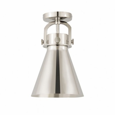 Newton Cone - 1 Light Flush Mount In Industrial Style-14.25 Inches Tall and 8 Inches Wide