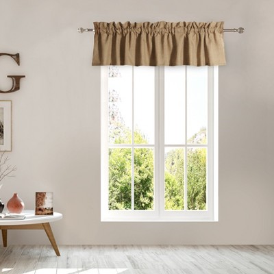 Greenland Home Fashions Burlap Natural Valance, 84x14 Inches