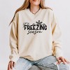 Simply Sage Market Women's Lightweight Garment Dyed Graphic Sweatshirt It's Freezing Season - 2 of 4