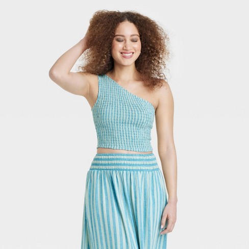 Women's Slim Fit Tank Top - A New Day™ Teal L : Target