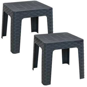 Sunnydaze 18" Square Polypropylene Indoor/Outdoor Patio Side Table