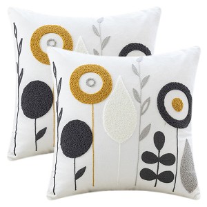 REGALWOVEN Floral Plant Pattern Throw Pillow Covers for Home Farmhouse Decor 2 Pcs - 1 of 4