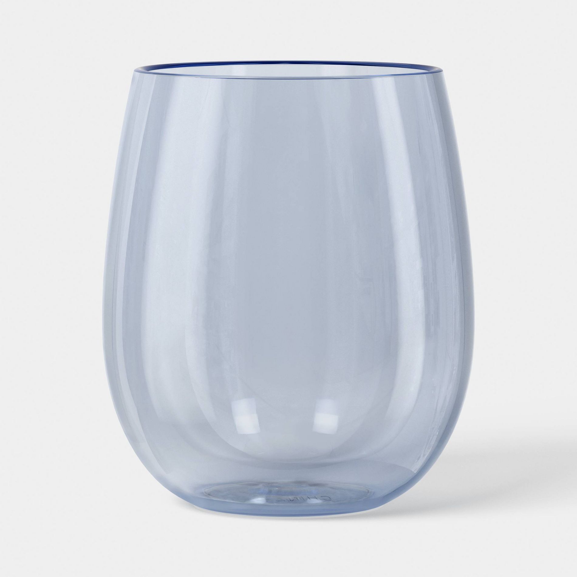 15oz Plastic Stemless Wine Glass Blue - Room Essentials™