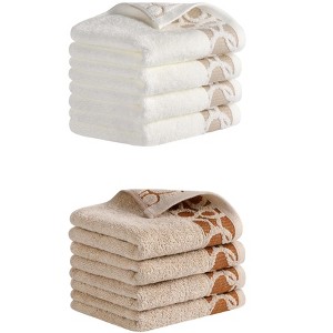 REGALWOVEN Cotton Jacquard Soft Absorbent Hand Towel for Bathroom Home 13" x 29" - 1 of 4