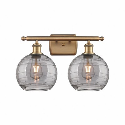 Athens Deco Swirl - 2 Light Bath Vanity In Industrial Style-11.25 Inches Tall and 18 Inches Wide