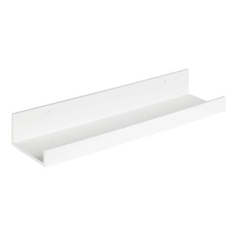 24 x 3.5 2pc Decorative Wall Shelf Set White - Kate & Laurel All Things Decor