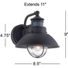 John Timberland Oberlin Rustic Farmhouse Outdoor Barn Light Fixture Black Dusk to Dawn Motion Sensor 9" Clear Seedy Glass for Exterior Deck House Yard - 4 of 4