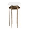 Zuo Bild Side Table White & Brass - 3 of 4