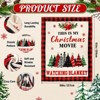 50'' x 60'' Christmas Throw Blanket This is My Christmas Movie Watching Blanket Plush Warm Black Red Movie Lover Gifts - 3 of 4